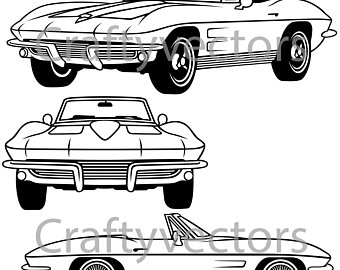 340x270 Corvette Stingray Vector Etsy