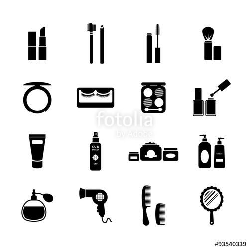 500x500 Cosmetic Icons Make Up And Beauty Icon Vector Illustration Ep
