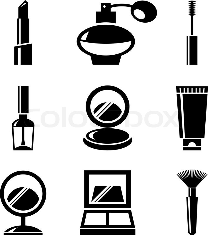 707x800 Cosmetics Icons Set Stock Vector Colourbox
