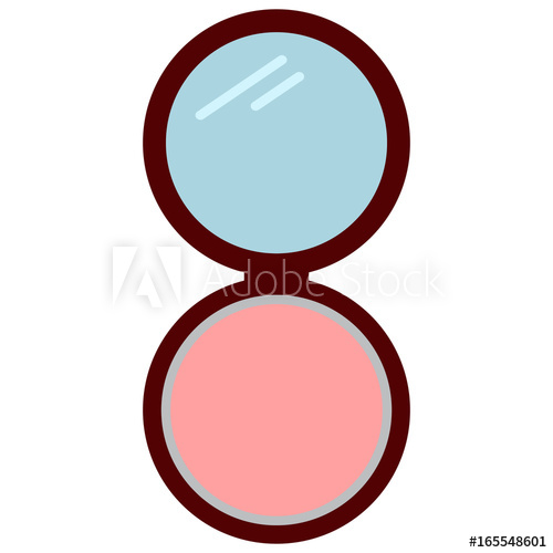 500x500 Blusher For Face Cosmetics Icon, Vector Illustration Flat Style