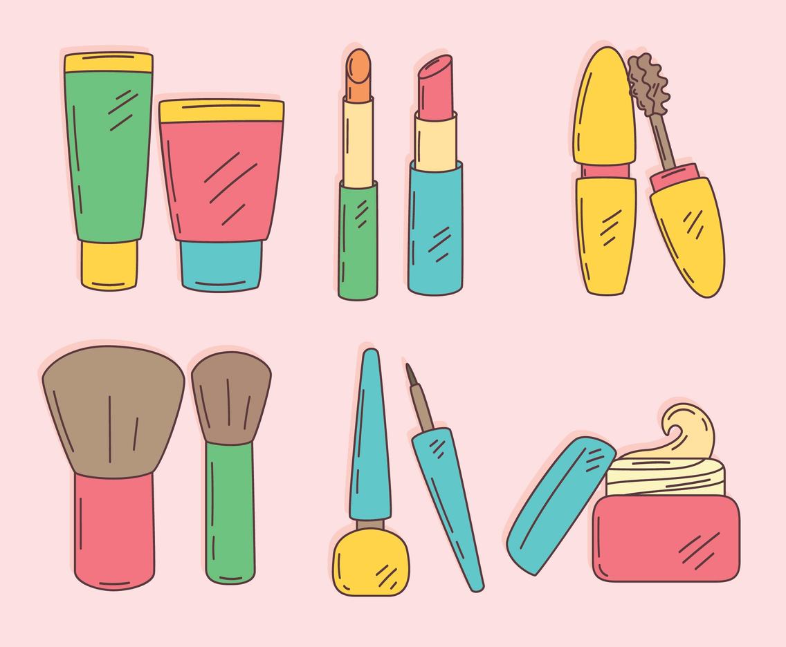 Hand Drawn Woman Cosmetic Vector Vector Art Graphics 1136x936 Hand Drawn Woman Cosmetic Vector Vector Art Graphics