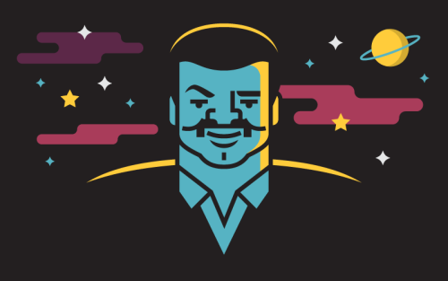 500x313 Illustration People Space Portrait Science Cosmos Vector Neil