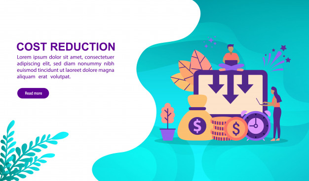 626x368 Vector Illustration Concept Of Cost Reduction With Character