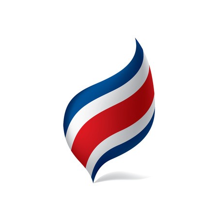 450x450 Costa Rica Flag, Vector Illustration Royalty Free Vector Graphics