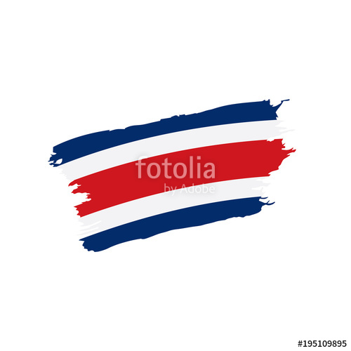500x500 Costa Rica Flag, Vector Illustration Stock Image And Royalty Free