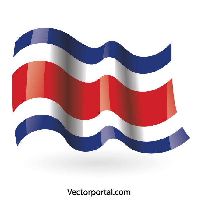 660x660 Costa Rica Flag Vector Clip Art