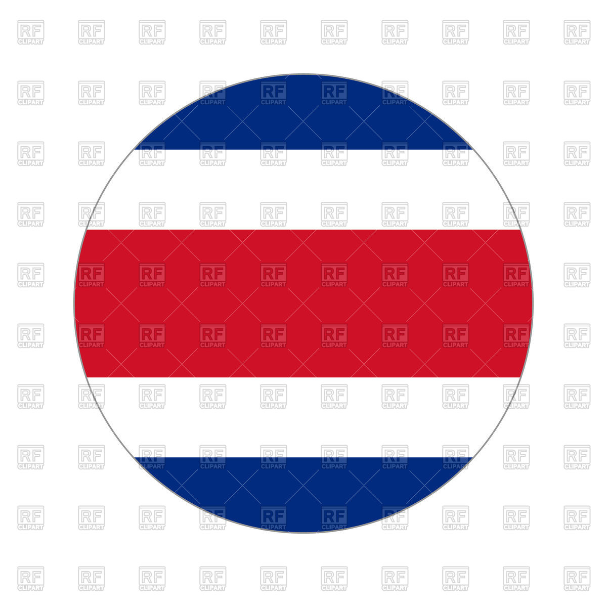 1200x1200 Costa Rica Circle Flag Vector Image Of Signs, Symbols, Maps