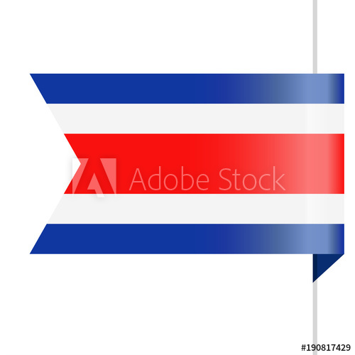 500x500 Costa Rica Flag Vector Bookmark Icon