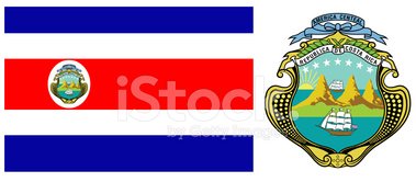 379x166 Costa Rica Flag Vector Stock Vectors