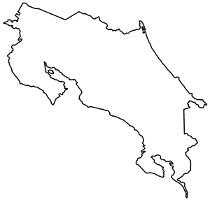 300x289 Costa Rica Map Outline Logo Vector