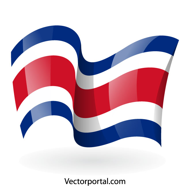 660x660 Costa Rica Wavy Flag