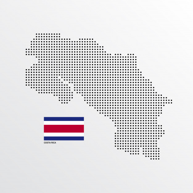626x626 Costa Rica Map Design Vector Free Download