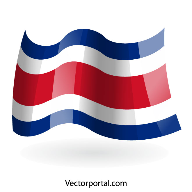 660x660 Flag Of Costa Rica Vector Image