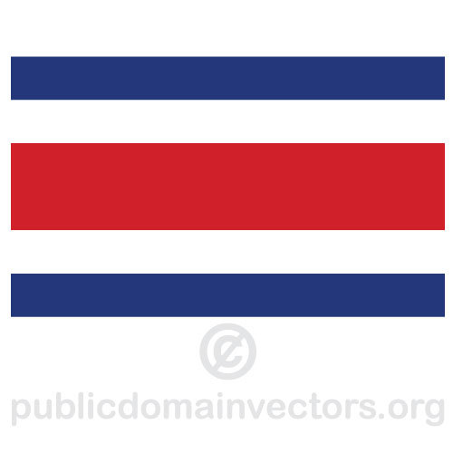 500x500 Vector Flag Of Costa Rica