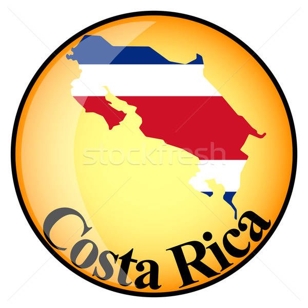 600x600 Orange Button With The Image Maps Of Costa Rica Vector
