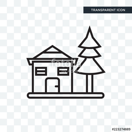 500x500 Cottage Vector Icon Isolated On Transparent Background, Cottage