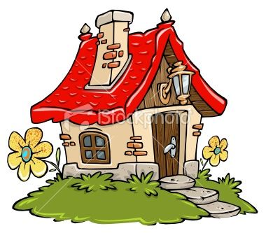 380x333 Cartoon Cottage Draw In House Clipart, Cottage Art