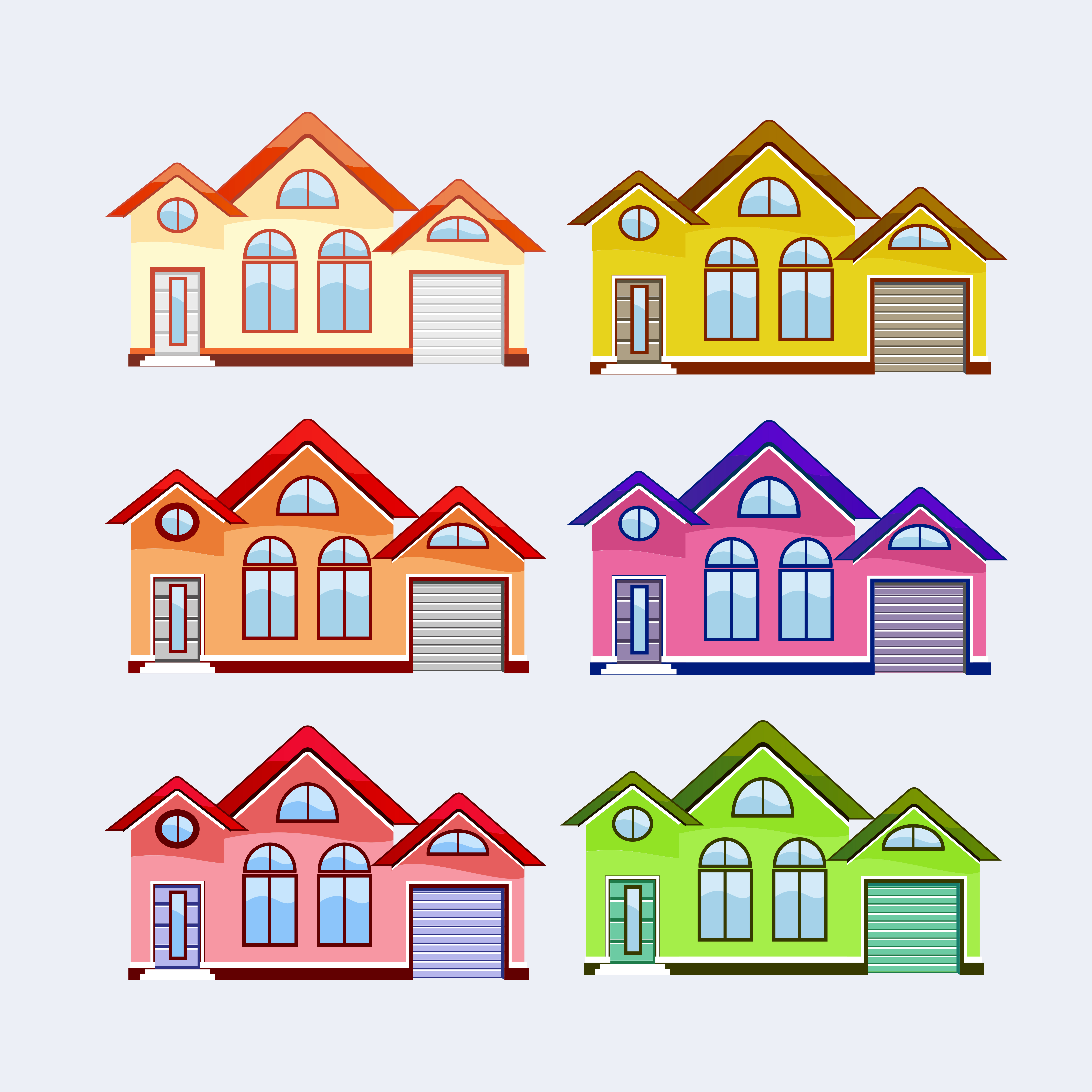 6496x6496 Cottage House Free Vector Art