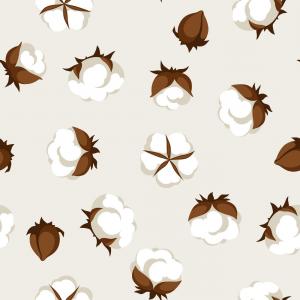 300x300 Seamless Pattern With Cotton Bolls Stylized Vector Newwaysys