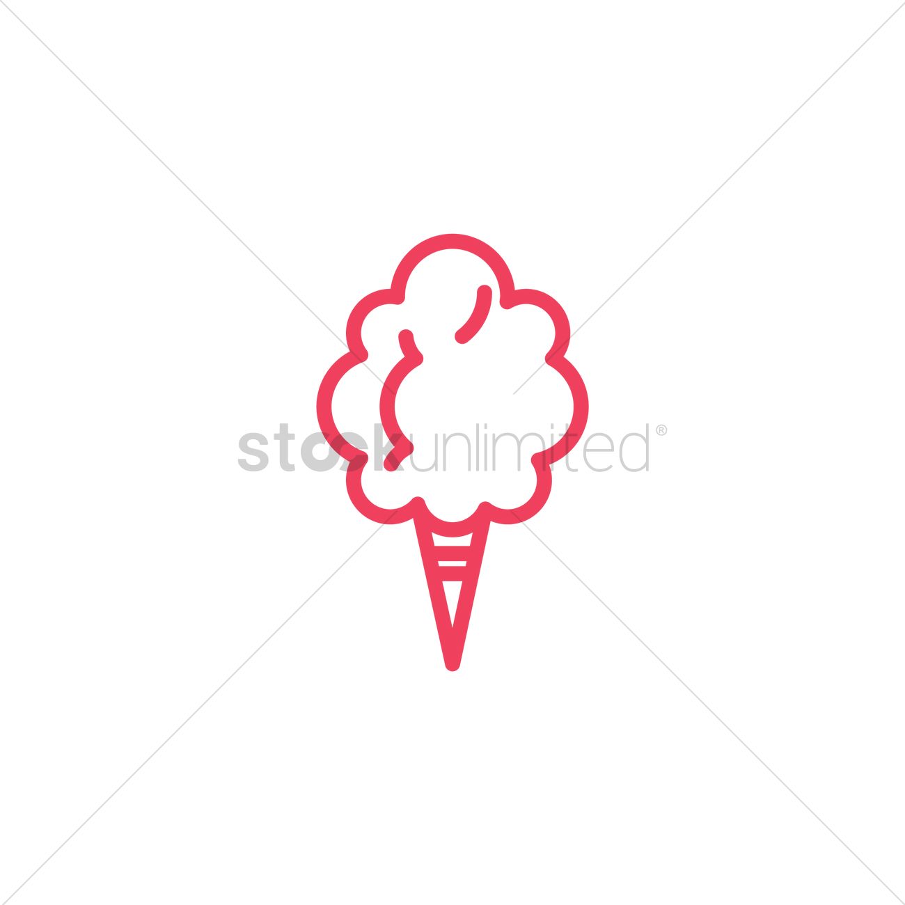 1300x1300 Cotton Candy Vector Image