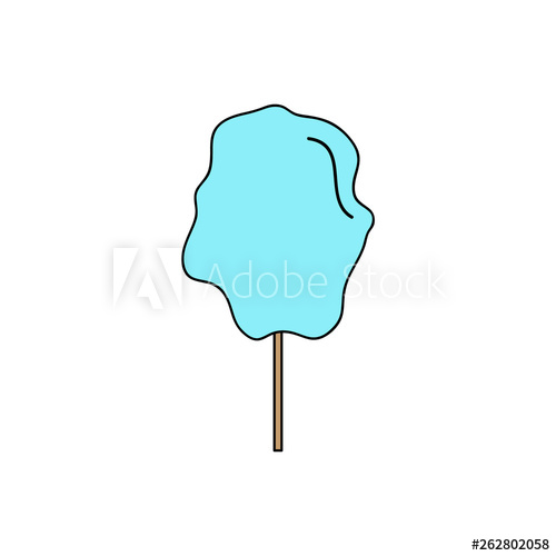500x500 Blue Cotton Candy Vector Graphic Illustration Candy Floss