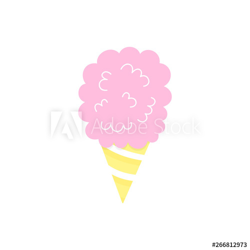 500x500 Pink Cotton Candy Vector Graphic Illustration Candy Floss