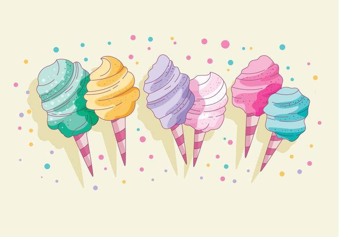 700x490 Candy Floss And Cotton Candy Sweet Vectors