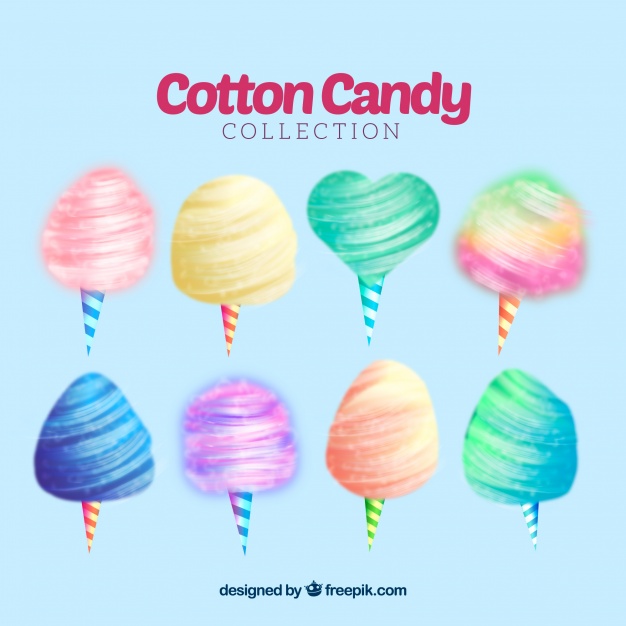 626x626 Colorful Cotton Candy Vector Free Download