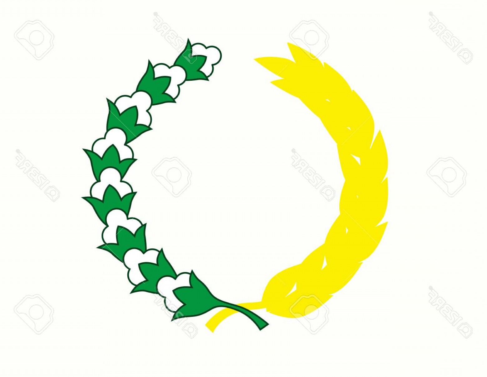 1560x1210 Photostock Vector Rice And Cotton Plant Swirl Vector Border Design