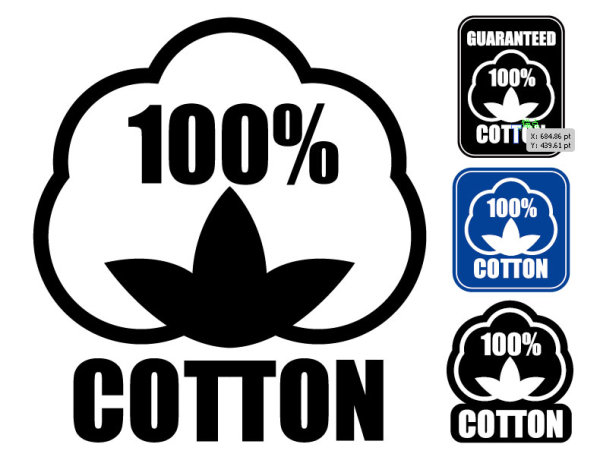 600x460 Guaranteed Cotton Vector Label Free Download
