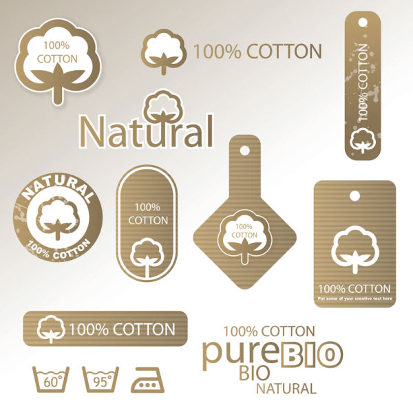 600x599 Guaranteed Cotton Vector Label For Free Download Free Vector