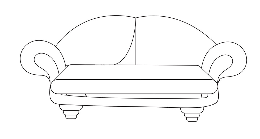 1000x536 Sofa Vector Shape Design Art Royalty Free Stock Image