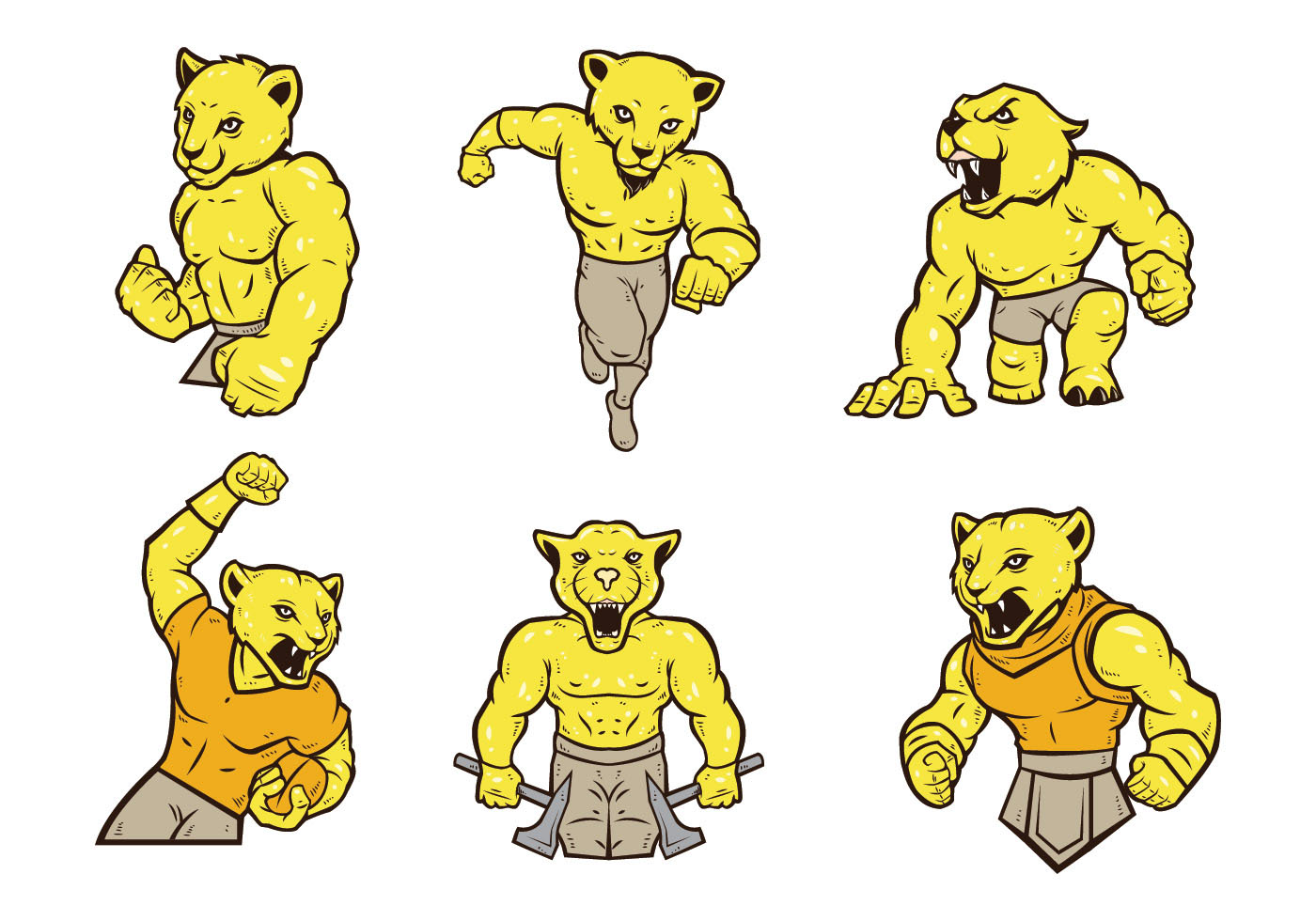 1400x980 Cougar Logo Free Vector Art