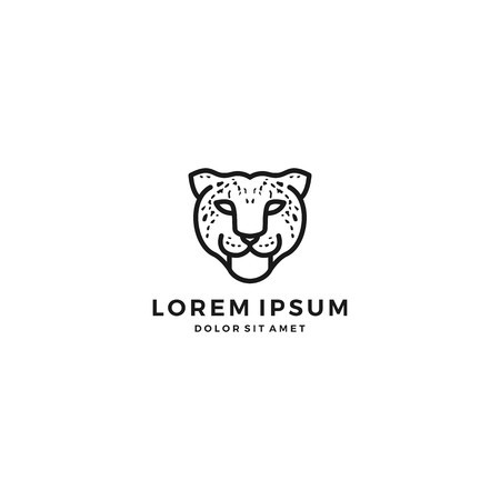 450x450 Leopard Cheetah Head Logo Vector Icon Template Royalty Free