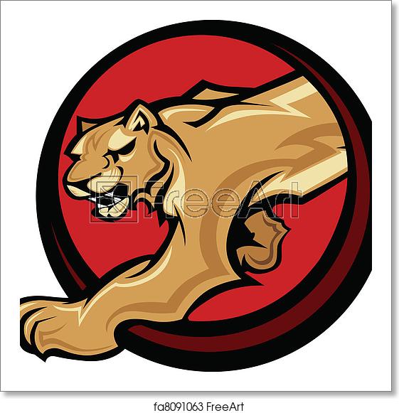 Free Art Print Of Cougar Mascot Body Vector Graphic Graphic 561x581 Free Art Print Of Cougar Mascot Body Vector Graphic Graphic