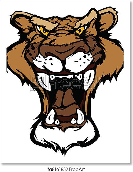 Free Art Print Of Cougar Panther Mascot Head Vector C Cartoon 450x580 Free Art Print Of Cougar Panther Mascot Head Vector C Cartoon