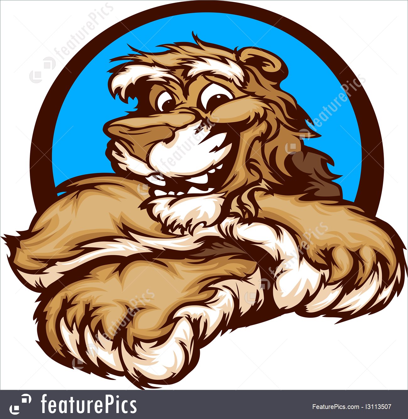 Graphic Vector Image Of A Happy Cute Cougar Mascot 1300x1334 Graphic Vector Image Of A Happy Cute Cougar Mascot