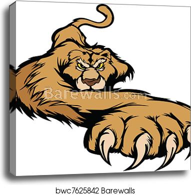 Cougar Mascot Body Prowling Vector Canvas Print Barewalls 382x390 Cougar Mascot Body Prowling Vector Canvas Print Barewalls