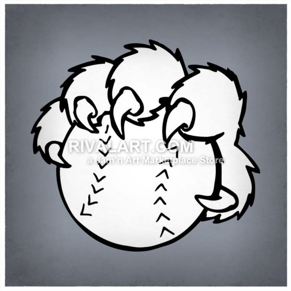 Cougar Paw Holding A Baseball Or Softball 946x946 Cougar Paw Holding A Baseball Or Softball