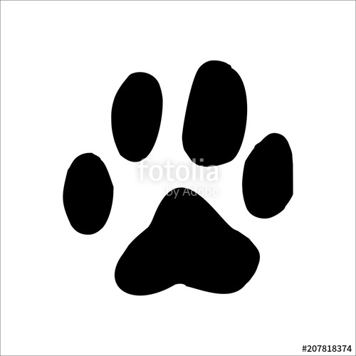 Cougar Footprints Icon Vector Illustration Stock Image 500x500 Cougar Footprints Icon Vector Illustration Stock Image