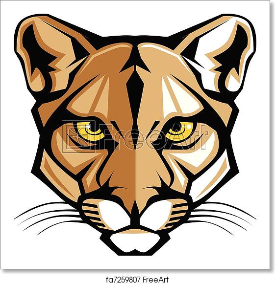 Free Art Print Of Cougar Panther Mascot Head Vector G Graphic 561x581 Free Art Print Of Cougar Panther Mascot Head Vector G Graphic