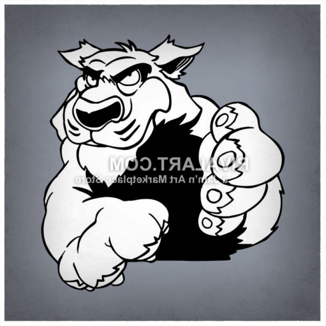 Vector Clipart Of Cougar Holding Out Paw Catchsplace 1135x1135 Vector Clipart Of Cougar Holding Out Paw Catchsplace