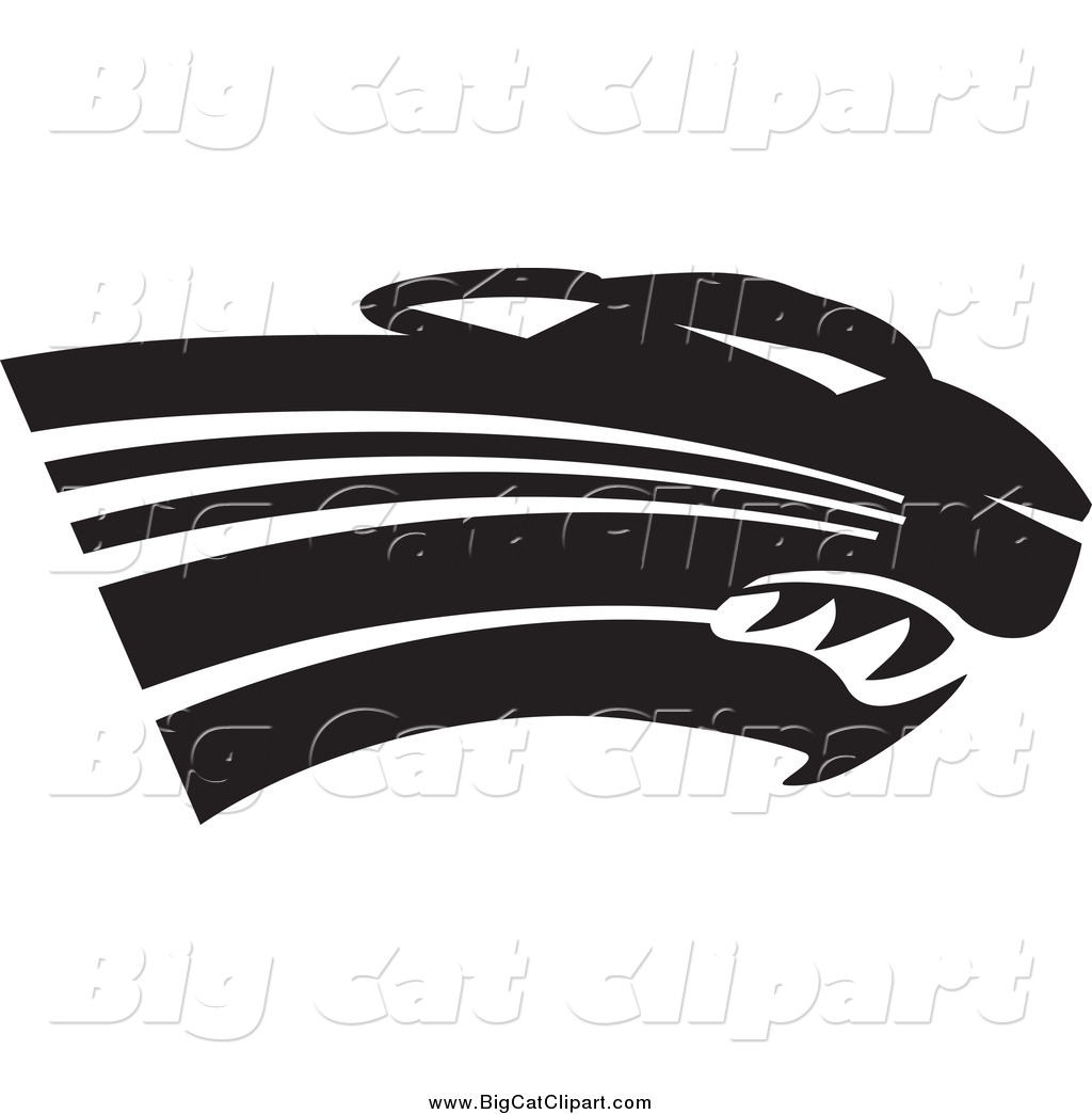 Big Cat Vector Clipart Of A Black And White Panther Cougar 1024x1044 Big Cat Vector Clipart Of A Black And White Panther Cougar
