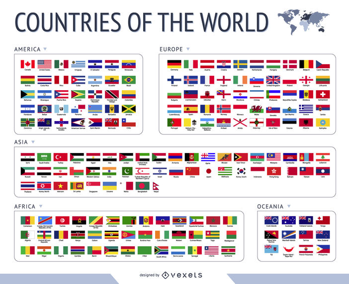 702x570 World Flags Vector