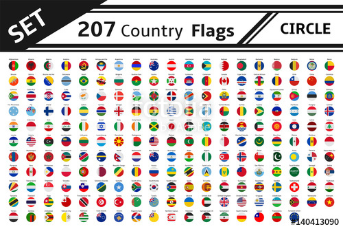 500x333 Set Country Flag Circle Stock Image And Royalty Free Vector
