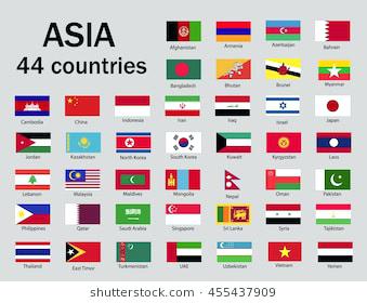 339x280 Asian Country Flags Set Of Icons With Countries Flags Vector