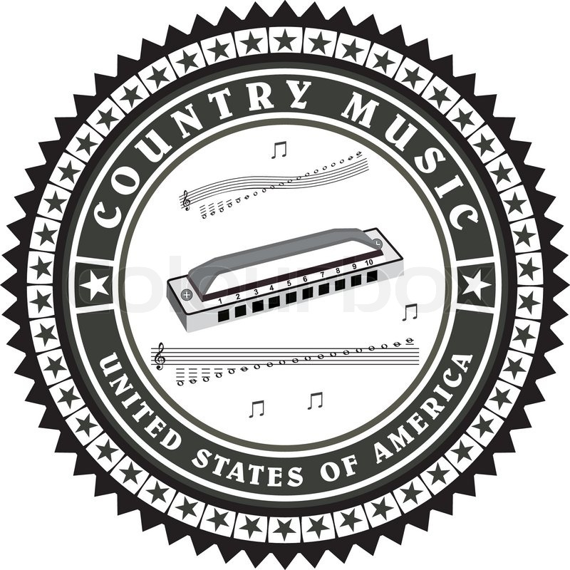 800x800 Vintage Label Country Music Vector Stock Vector Colourbox