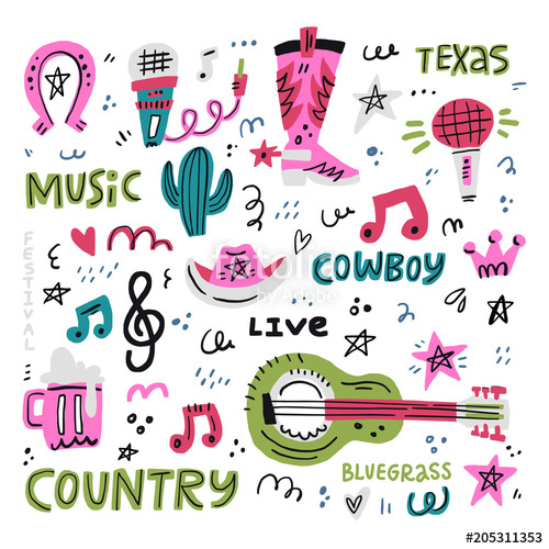 500x500 Country Music Illustration Stock Image And Royalty Free Vector