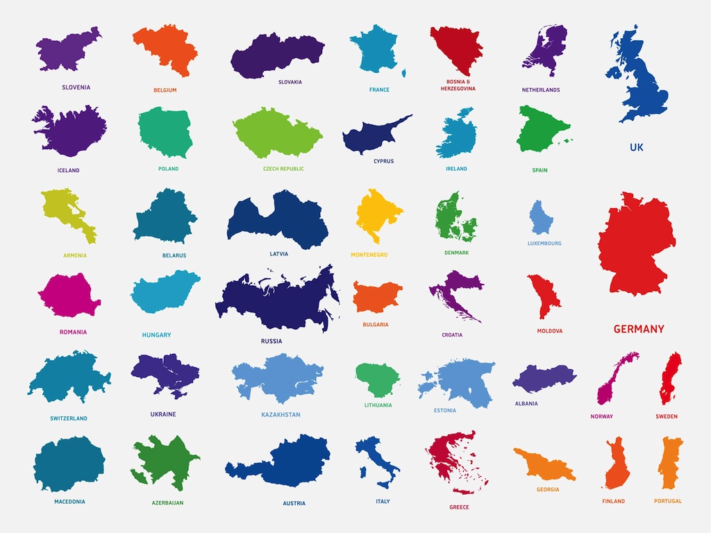 1024x768 Countries In Europe Free Vectors Ui Download