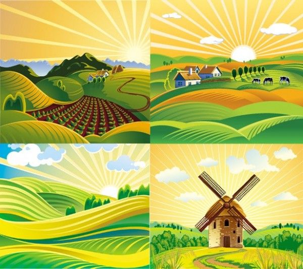 600x533 Dawnbrushes In Farm Vector, Art, Vector Art
